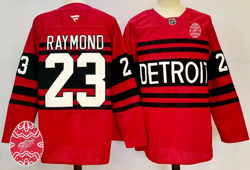 Men Detroit Red Wings #23 Raymond Red Fanatics 2025 NHL Jersey style 1